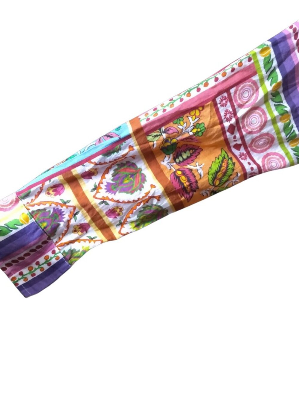 Sigrid Olsen Women's Large Button Front Vibrant Floral Print Blouse Boho Hippie - Picture 4 of 8